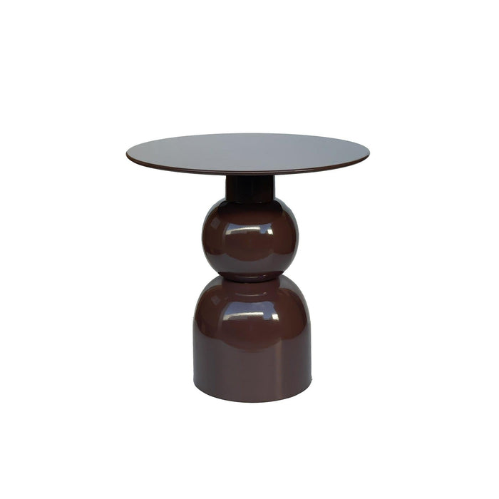 Brix Bijzettafel Metaal Bruin 49 cm 49.5x49.5x52.5 cm-Bijzettafels-Livingfurn