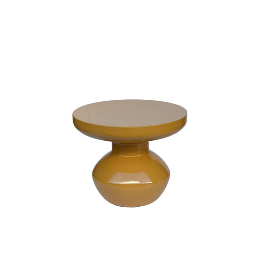 Brix Bijzettafel Metaal Geel 40 cm 40.5x40.5x34 cm-Bijzettafels-Livingfurn