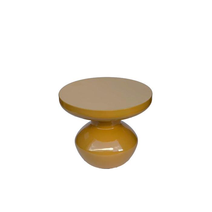 Brix Bijzettafel Metaal Geel 40 cm-Bijzettafels-Livingfurn