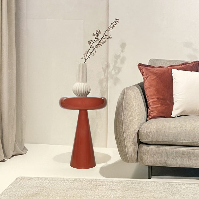 Brix Bijzettafel Metaal Oranje 36 cm-Bijzettafels-Livingfurn