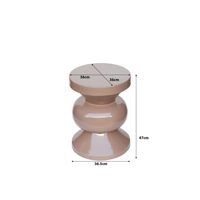 Brix Bijzettafel Metaal Roze 36 cm-Bijzettafels-Livingfurn