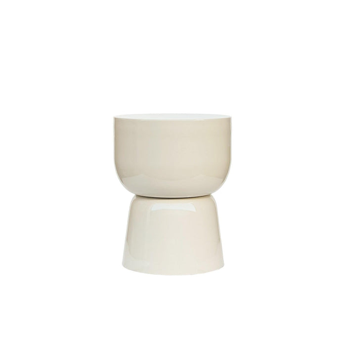 Brix Bijzettafel Metaal Wit 35 cm-Bijzettafels-Livingfurn