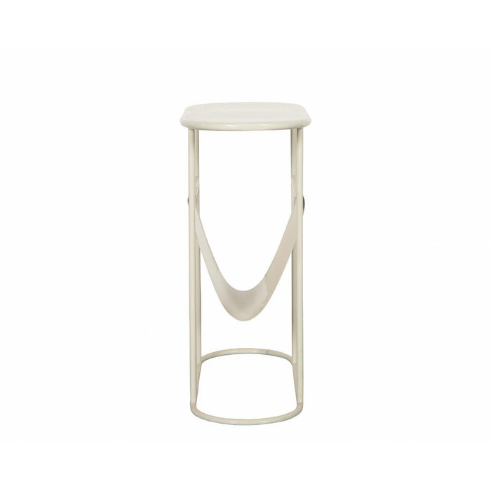 Brix Bijzettafel Metaal Wit 53x24 cm-Bijzettafels-Livingfurn