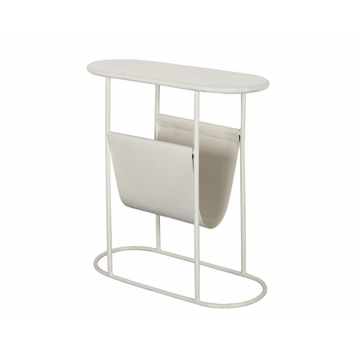 Brix Bijzettafel Metaal Wit 53x24 cm-Bijzettafels-Livingfurn