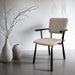 Brix Eetkamerstoel Beige 56 cm - Stof, gecoat staal - 31441-Eetkamerstoelen-Livingfurn