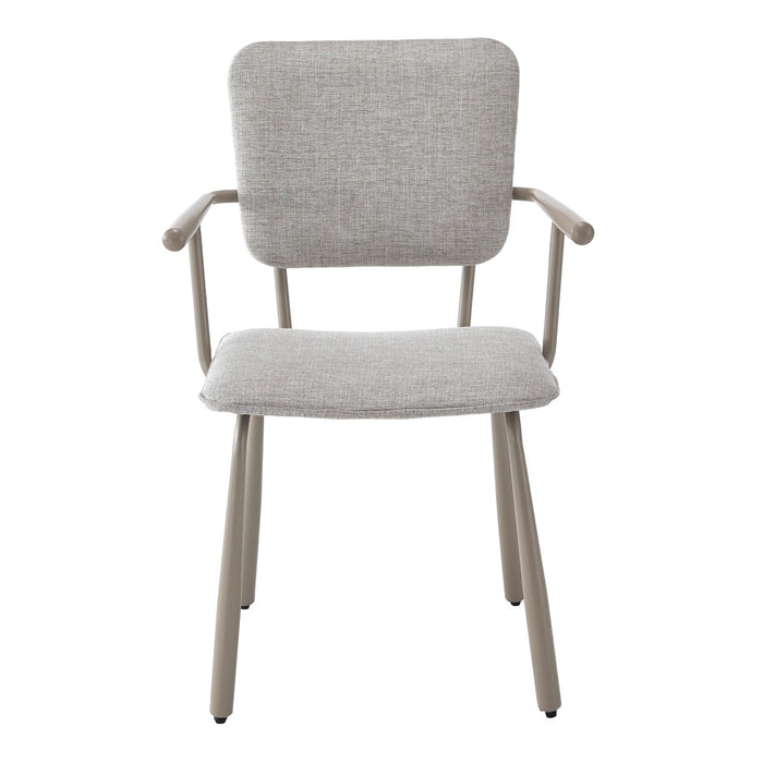 Brix Eetkamerstoel Beige 56 cm Stof, gecoat staal-Eetkamerstoelen-Livingfurn