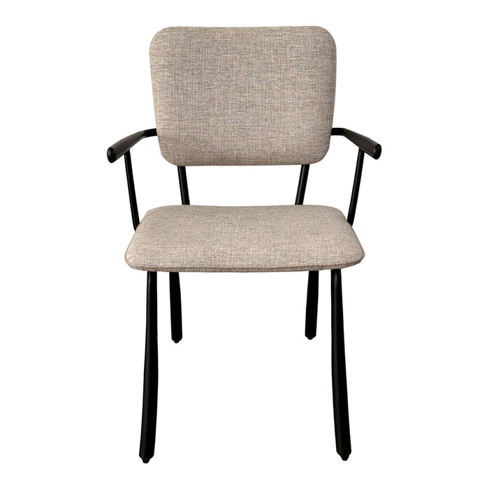 Brix Eetkamerstoel Beige 56 cm - Stof, gecoat staal-Eetkamerstoelen-Livingfurn