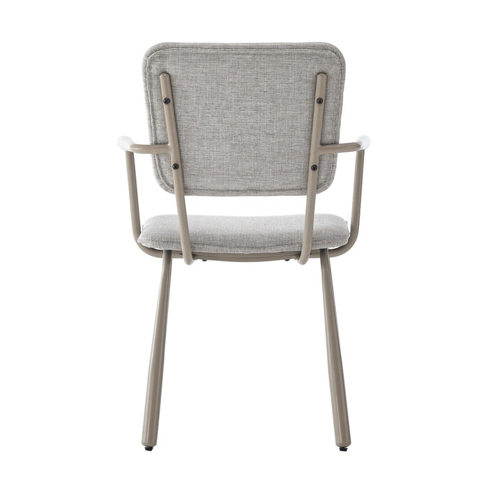Brix Eetkamerstoel Beige 56 cm - Stof, gecoat staal-Eetkamerstoelen-Livingfurn