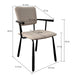 Brix Eetkamerstoel Beige 56 cm - Stof, gecoat staal-Eetkamerstoelen-Livingfurn