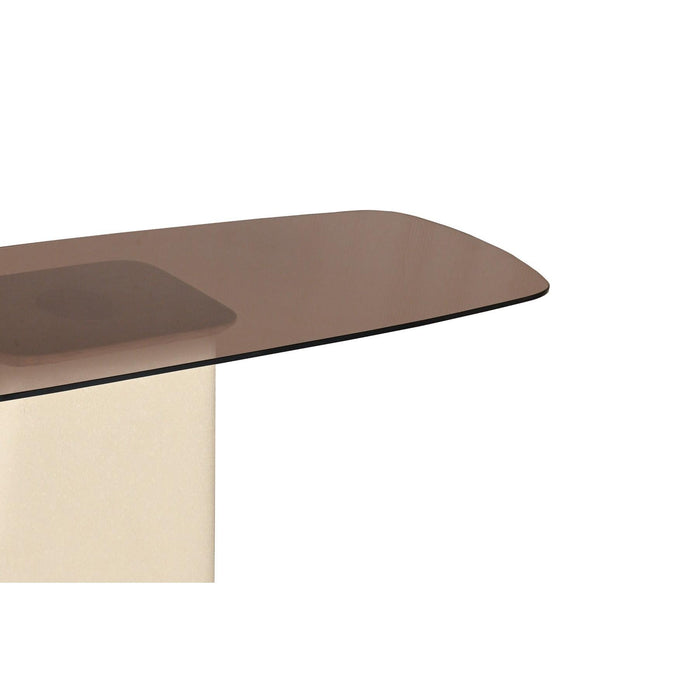 Brix Eettafel Glas Crème wit 140x40 cm-Eettafels-Livingfurn
