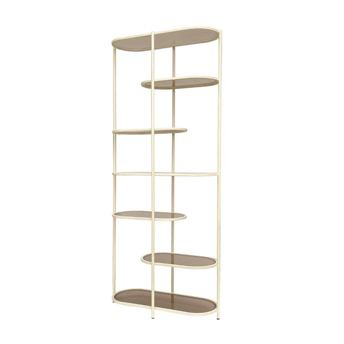 Brix Eettafel Glas Crème wit 85x35x190 cm-Eettafels-Livingfurn