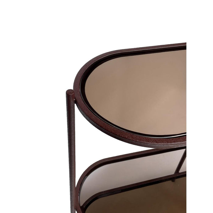 Brix Eettafel Glas Rood 85x35x190 cm-Eettafels-Livingfurn