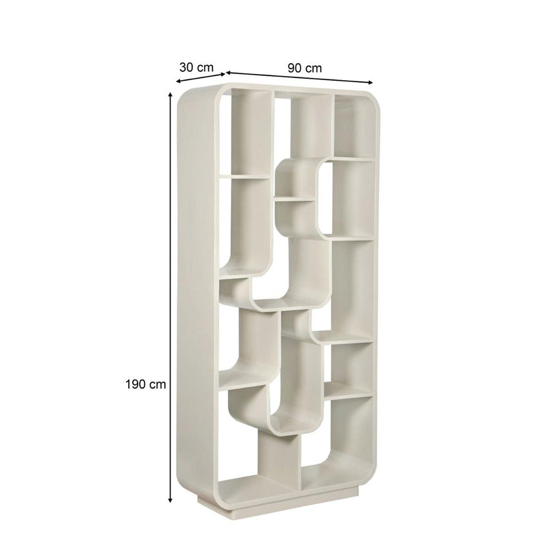 Brix Eettafel Logan Wit 90 cm 90x30x190 cm-Boekenkasten-Livingfurn