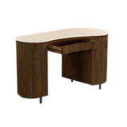 Brix Eettafel Mangohout Beige 136x60 cm Beige, bruin-Bureaus-Livingfurn