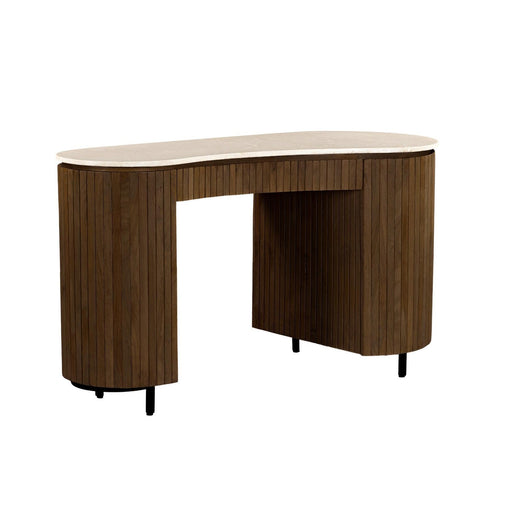 Brix Eettafel Mangohout Beige 136x60 cm Beige, bruin-Bureaus-Livingfurn