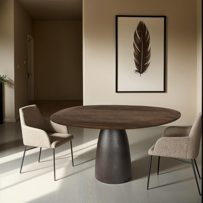 Brix Eettafel Mangohout Bruin 120x140 cm-Eettafels-Livingfurn