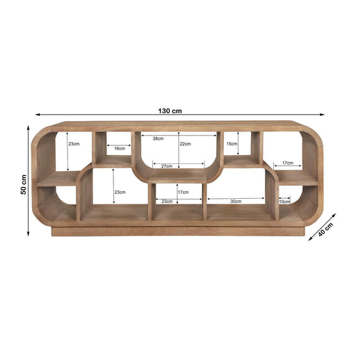 Brix Eettafel Mangohout Bruin 130x40x50 cm-Eettafels-Livingfurn