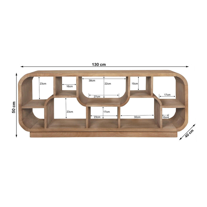 Brix Eettafel Mangohout Bruin 130x40x50 cm-Eettafels-Livingfurn