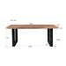 Brix Eettafel Mangohout Naturel hout 180x90 cm-Eettafels-Livingfurn