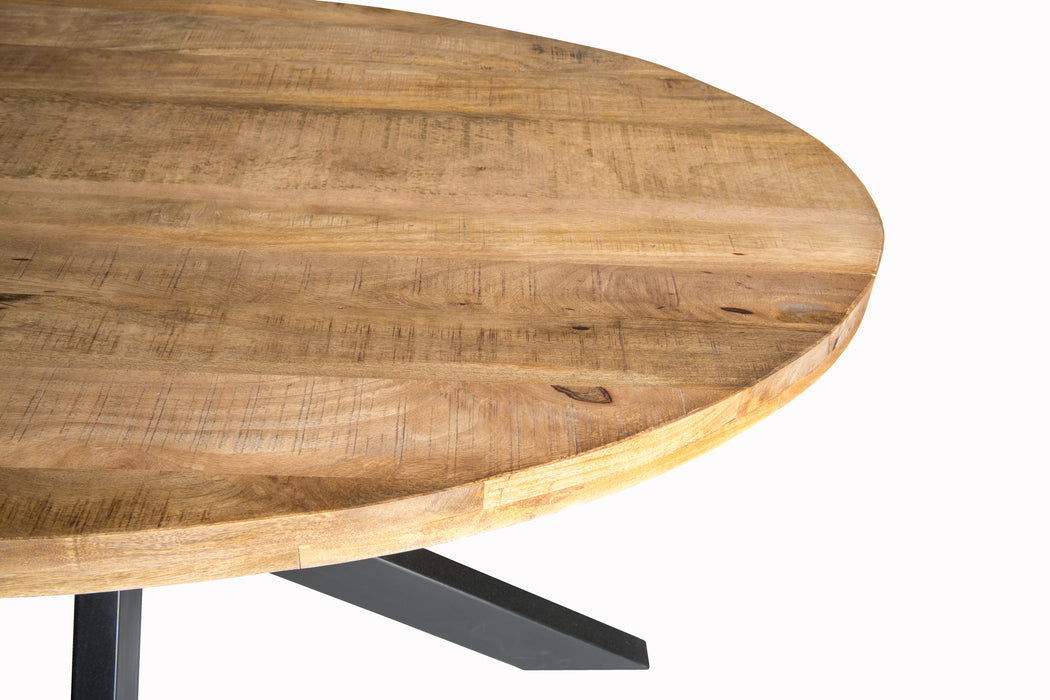 Brix Eettafel Mangohout Naturel hout 210x100 cm-Eettafels-Livingfurn