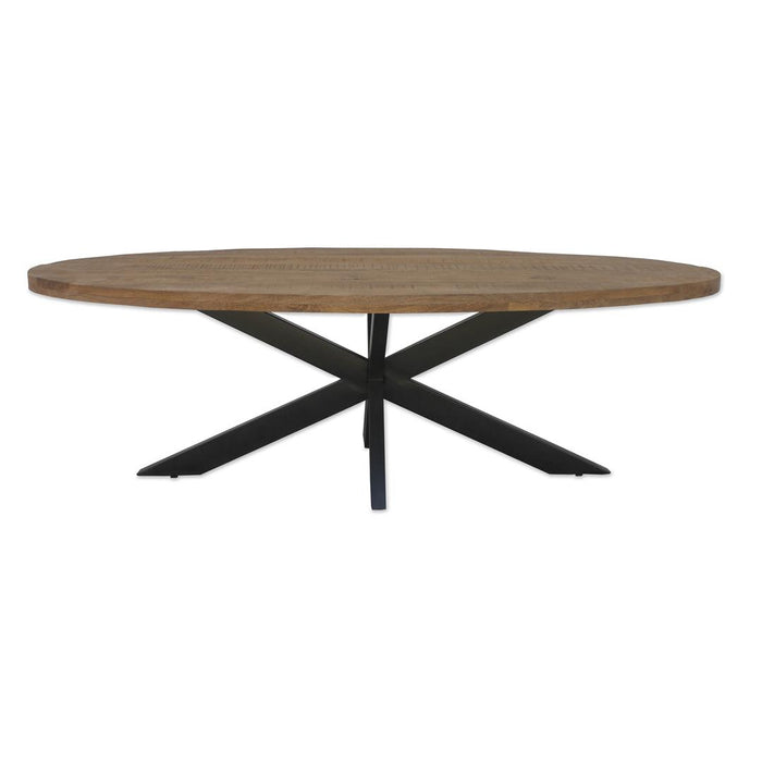 Brix Eettafel Mangohout Naturel hout 210x100 cm-Eettafels-Livingfurn