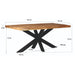 Brix Eettafel Mangohout Naturel hout 220x100 cm - 11978-Eettafels-Livingfurn
