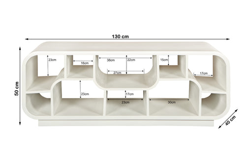 Brix Eettafel Mangohout Wit 130x40x50 cm-Eettafels-Livingfurn