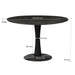 Brix Eettafel Mangohout Zwart 120 cm 120x120x76 cm-Eettafels-Livingfurn