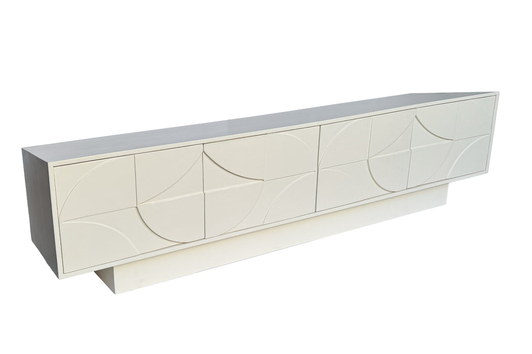 Dressoir Fiore Gelakt Hout Crème 210cm