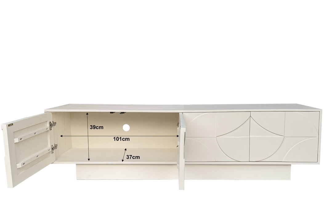 Dressoir Fiore Gelakt Hout Crème 210cm