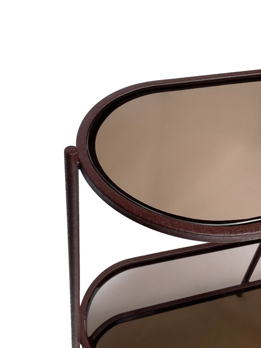 Brix Jill Burgundy 190cm - Rood - Metaal-Vakkenkasten-Livingfurn