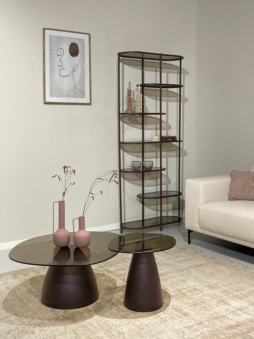 Brix Jill Burgundy 190cm - Rood - Metaal-Vakkenkasten-Livingfurn