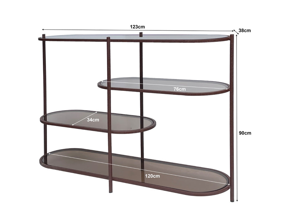 Brix Jill Burgundy 90cm - Rood - Metaal-Vakkenkasten-Livingfurn