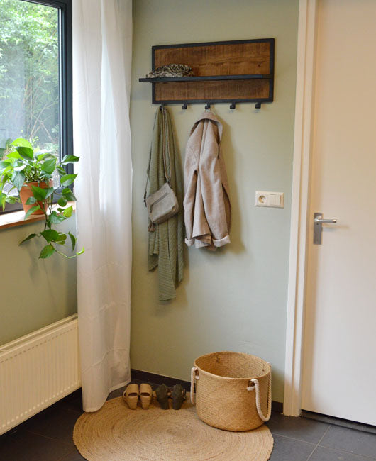 Brix Kapstok Mangohout Naturel hout 70 cm-Kapstokken-Livingfurn