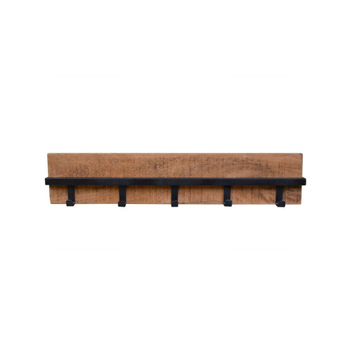 Brix Kapstok Mangohout Naturel hout 75 cm 75x6x15 cm-Kapstokken-Livingfurn