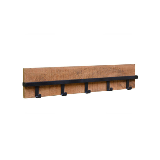 Brix Kapstok Mangohout Naturel hout 75 cm 75x6x15 cm-Kapstokken-Livingfurn