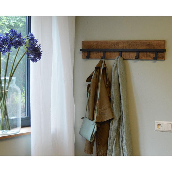 Brix Kapstok Mangohout Naturel hout 75 cm-Kapstokken-Livingfurn