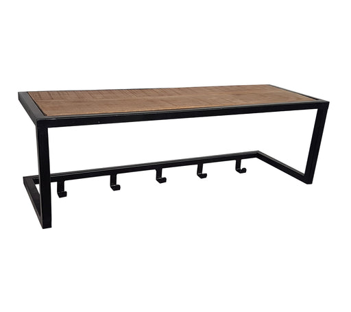 Brix Kapstok Mangohout Zwart 26 cm 26x75x35 cm-Kapstokken-Livingfurn