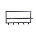 Brix Kapstok Mangohout Zwart 70 cm 70x17x32 cm-Kapstokken-Livingfurn