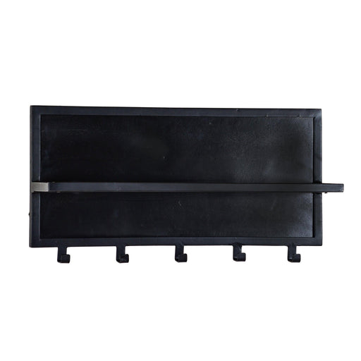 Brix Kapstok Mangohout Zwart 70 cm 70x17x32 cm-Kapstokken-Livingfurn