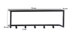Brix Kapstok Mangohout Zwart 78 cm-Kapstokken-Livingfurn
