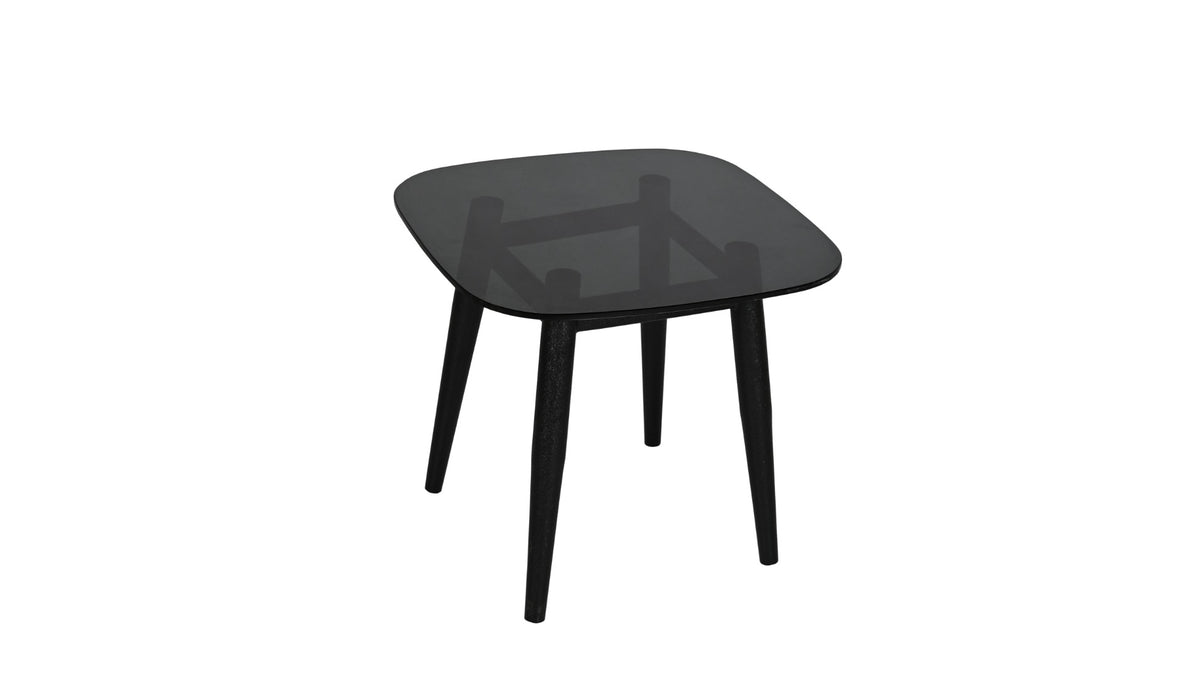 Bijzettafel Merle Rookglas Zwart 45cm