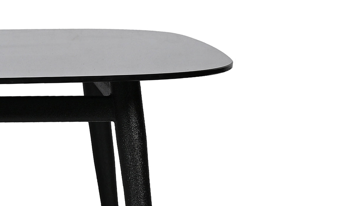 Bijzettafel Merle Rookglas Zwart 75cm