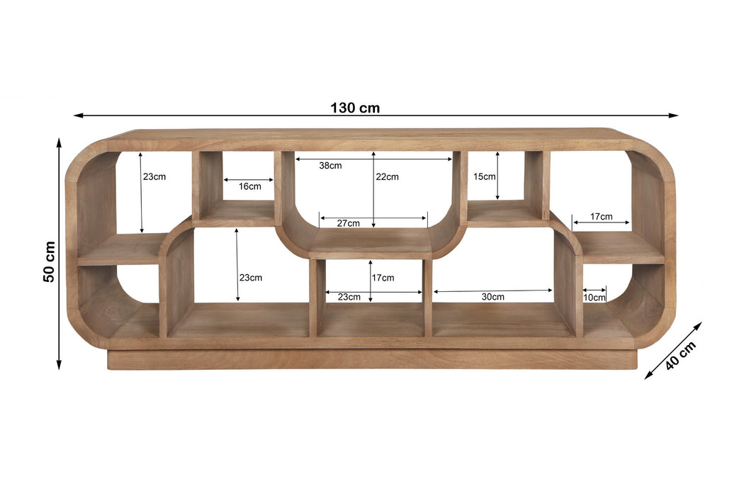 Brix Morgan Almond - Bruin - Mangohout-Vakkenkasten-Livingfurn