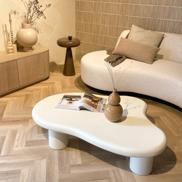 Brix Salontafel Beton Crème wit 120x88 cm-Salontafels-Livingfurn