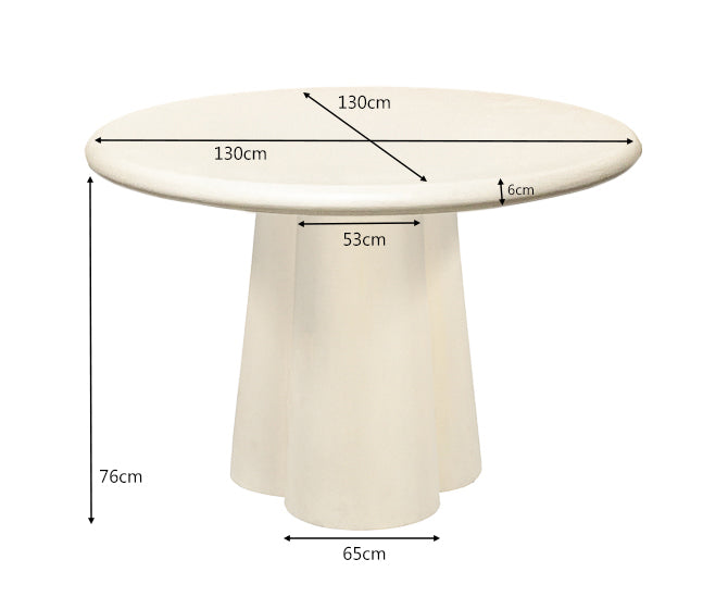 Brix Salontafel Beton Crème wit 130 cm-Salontafels-Livingfurn