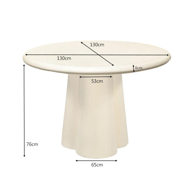 Brix Salontafel Beton Crème wit 130 cm-Salontafels-Livingfurn