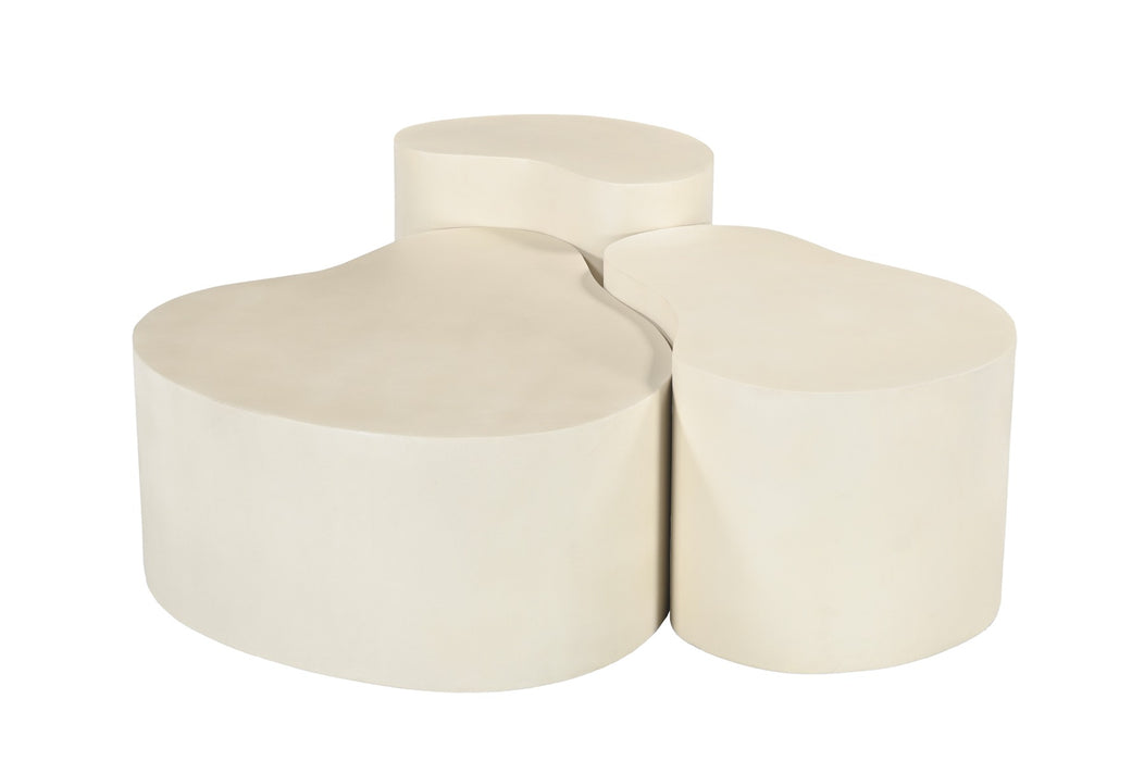 Brix Salontafel Beton Crème wit 28x49 cm-Salontafels-Livingfurn