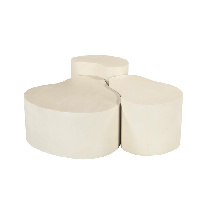 Brix Salontafel Beton Crème wit 28x49 cm-Salontafels-Livingfurn