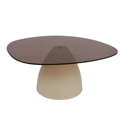 Brix Salontafel Glas Beige 76 cm 76x86x35 cm-Salontafels-Livingfurn